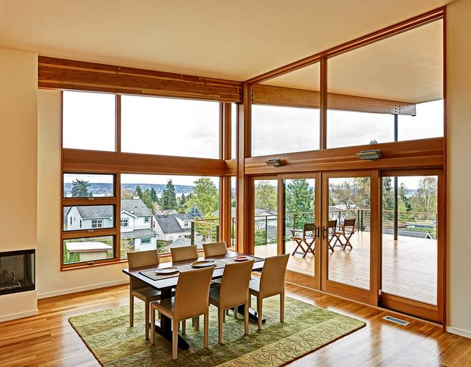 中式簡(jiǎn)約餐廳木包鋁門(mén)窗